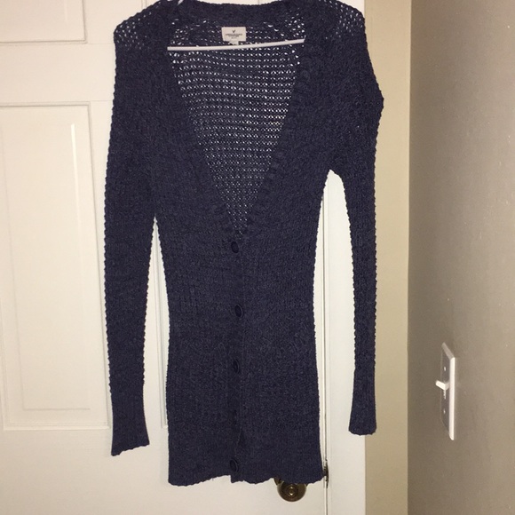 A blue American Eagle cardigan - Picture 2 of 3